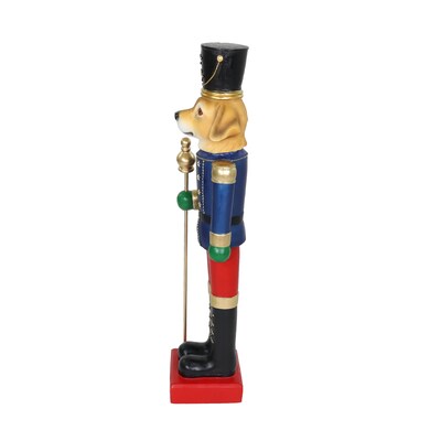 Fraser Hill Farm 32” Nutcracker Puppy Holding Scepter (FFRS032-0DOG-MLT)