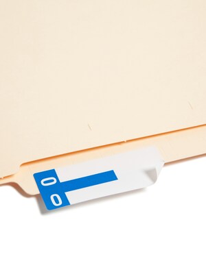 Alphabetical Character Labels, B And O, Dark Blue, 100/Pk
