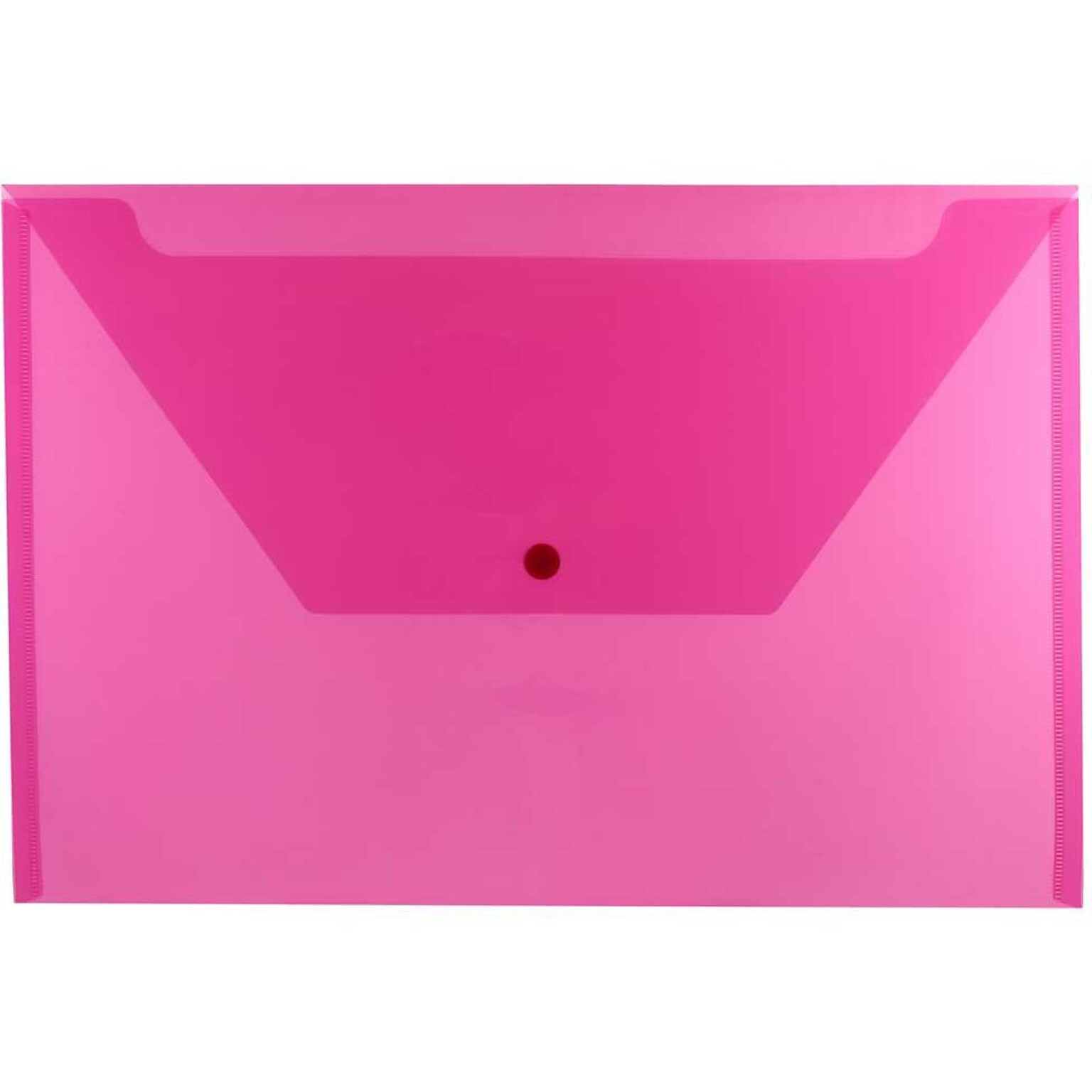 JAM Paper Premium Plastic Document File, 1 Pocket, Legal, Fuchsia Pink, 3/Pack (219S0fux3)