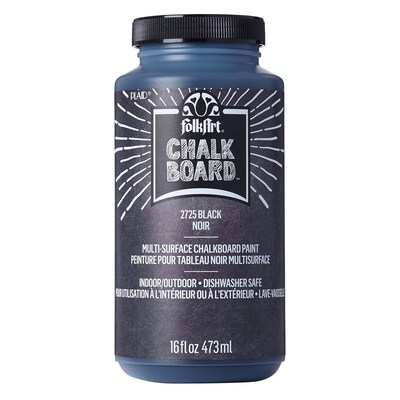 FolkArt Chalkboard Paint, 16oz., Black, 2/Pack (FLK2725-2)