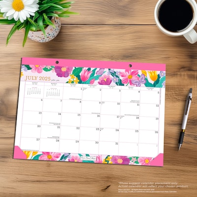 2025-2026 Plato Bonnie Marcus 14" x 10" Academic Monthly Desk Pad Calendar  (9798330700028)