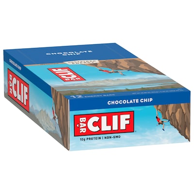 Clif Bar Chocolate Chip Energy Bar, 2.4 oz., 12 Bars/Box (CCC160004)