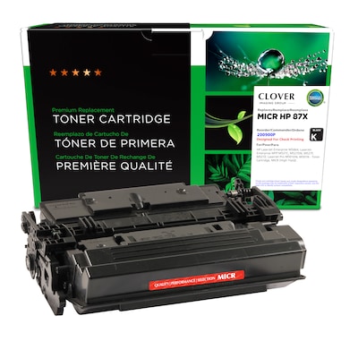 Clover Imaging Group Remanufactured Black Standard Yield MICR Toner Cartridge Replacement for HP 87X (CF287X/02-81676-001)