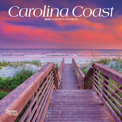 2024 BrownTrout Carolina Coast 7 x 14 Monthly Wall Calendar (9781975462161)