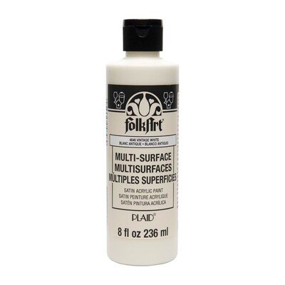 FolkArt Acrylic Paint Multi-Surface Satin, 8oz., Vintage White, 3/Pack(FLK4646CA-3)