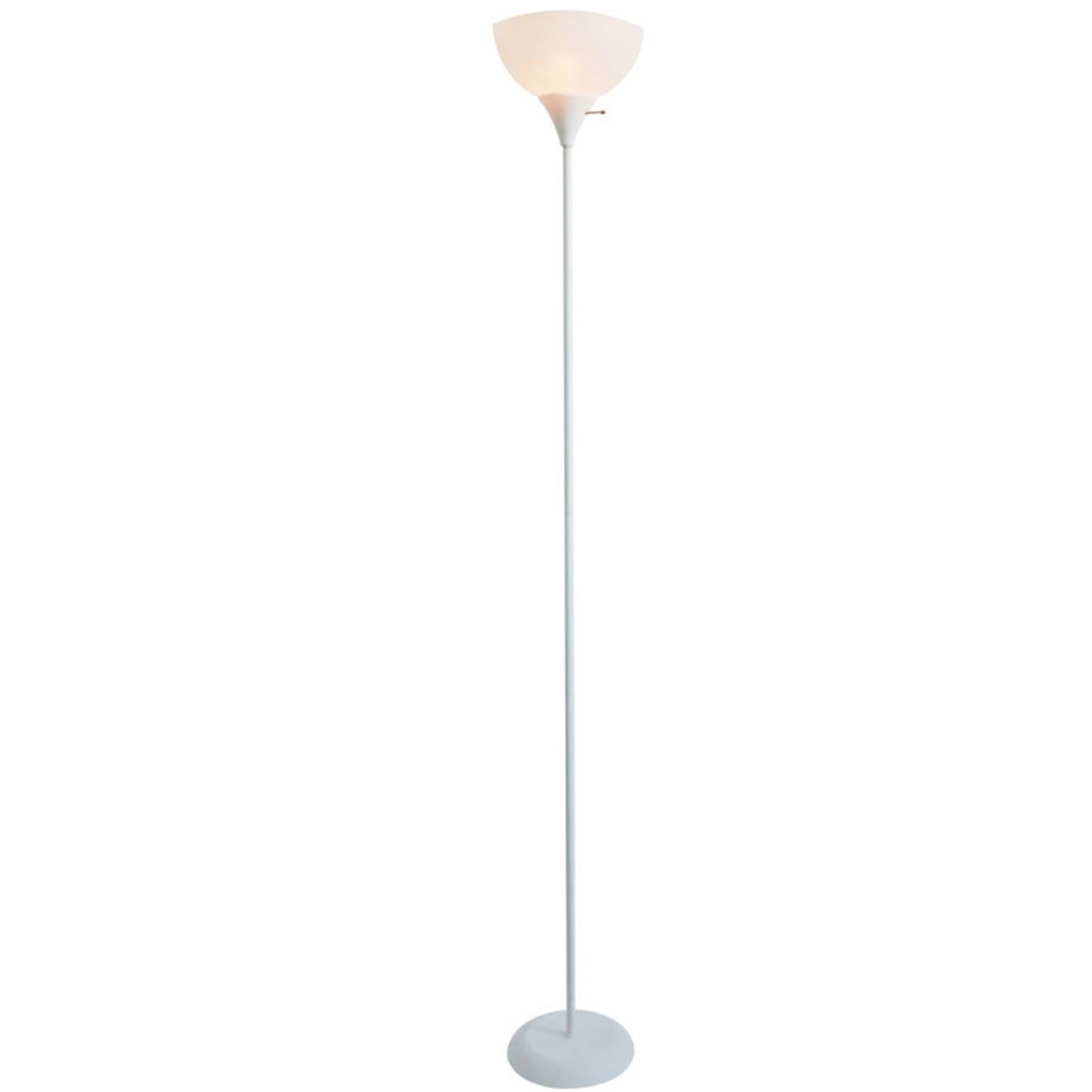 Newhouse Lighting Joey Torchiere Floor Lamp, White (NHFL-JO-WH)