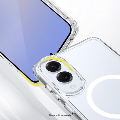 SaharaCase Venture Series MagSafe Wallet Case for Samsung Galaxy S25 Edge, Shock Absorbing, Clear/Scorpion Black (CP00840)