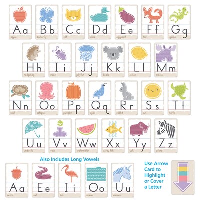 Trend Enterprise Good Nature Alphabet Cards Learning Set, 32/Set (T-19023)