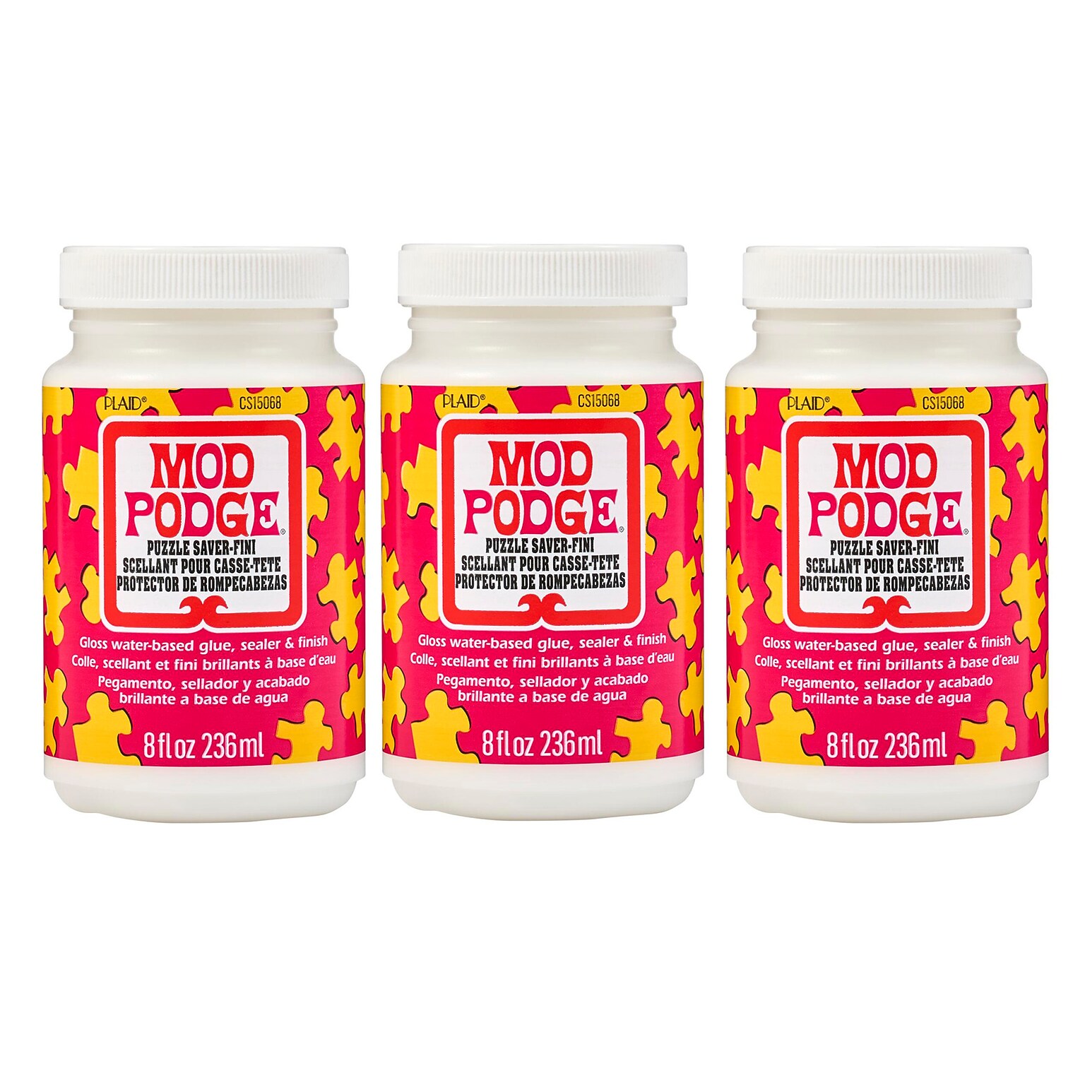 Mod Podge Puzzle Saver, Gloss, 8oz., 3/Pack (MODCS15068-3)