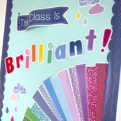 Carson Dellosa Crafty and Cool Motivational This Class Is Brilliant Bulletin Board Set, 69 Pieces/Set (110597)