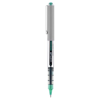 uni-ball Vision Rollerball Pen, Fine Point, 0.7mm, Green Ink, 12/Pack (60386)