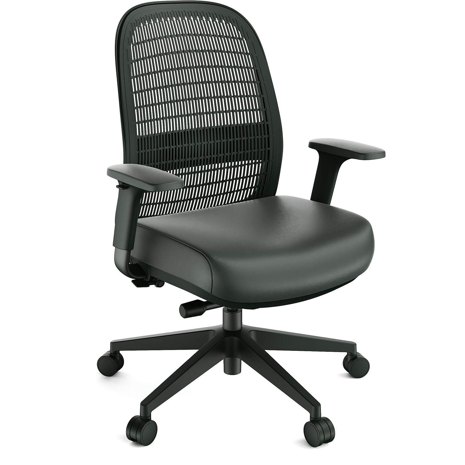 Workplace2.0 Health™ Bedford Polyurethane/Nylon Task Chair, Black (WP62574)