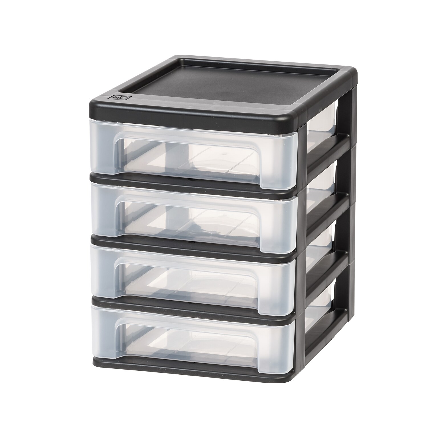 Iris 4-Drawer Desktop Unit, Black/Clear (586015)