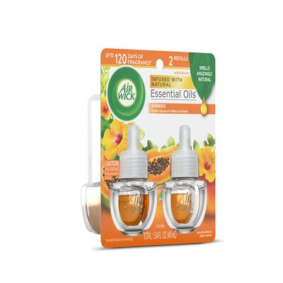 Air Wick Scented Oils, Hawaii Exotic Papaya/Hibiscus Flower, 2/Pack (6233885175)