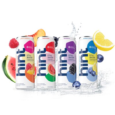 Hint Blueberry Lemon Flavored Purified Water, 12 fl. oz., 12 Cans/Pack (HINTBLULEMCAN12)