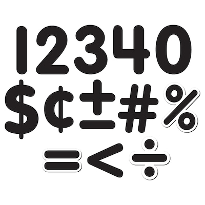 Teacher Created Resources Classic Magnetic Numbers, 2.5", Black, 65/Pack (TCR77218)