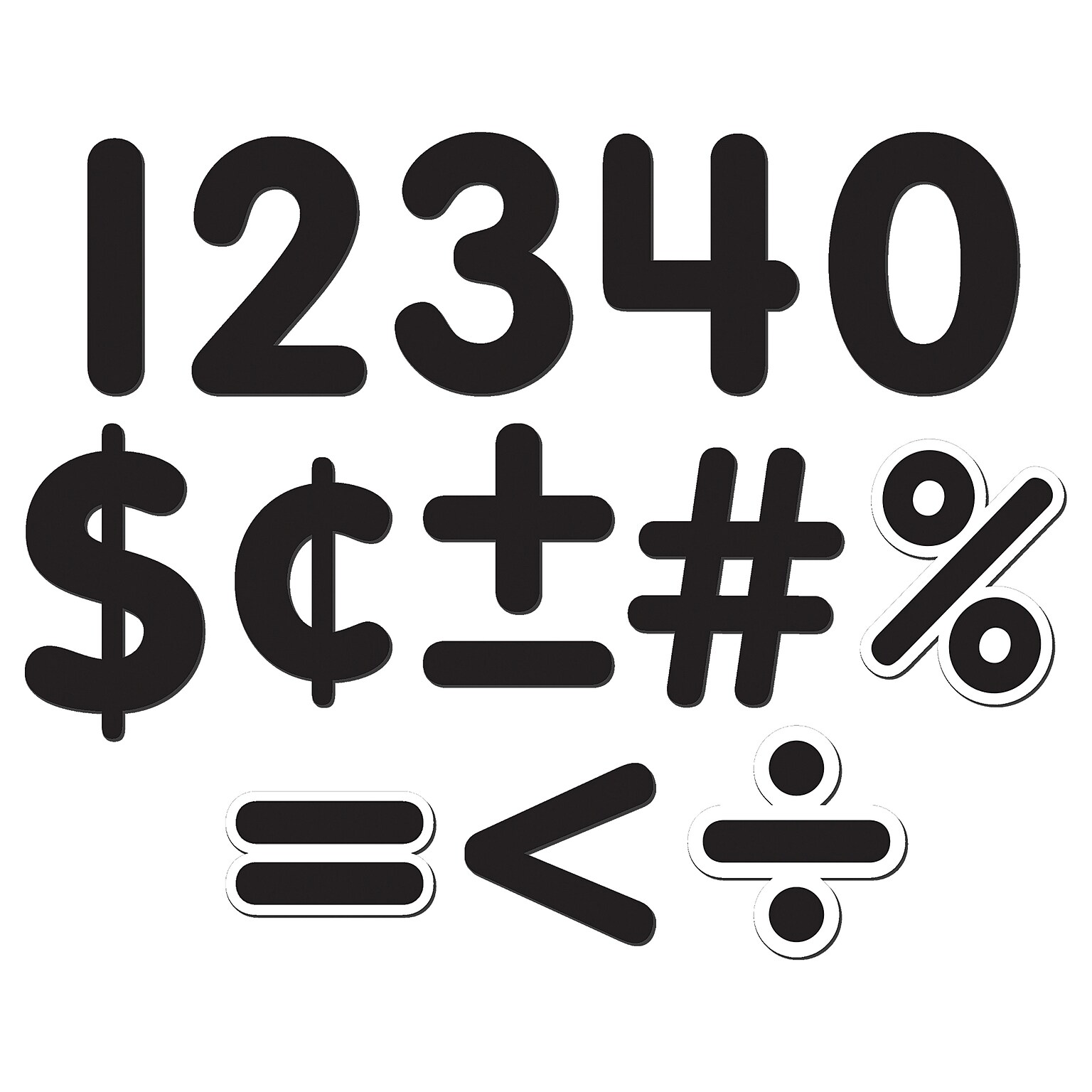 Teacher Created Resources Classic Magnetic Numbers, 2.5, Black, 65/Pack (TCR77218)