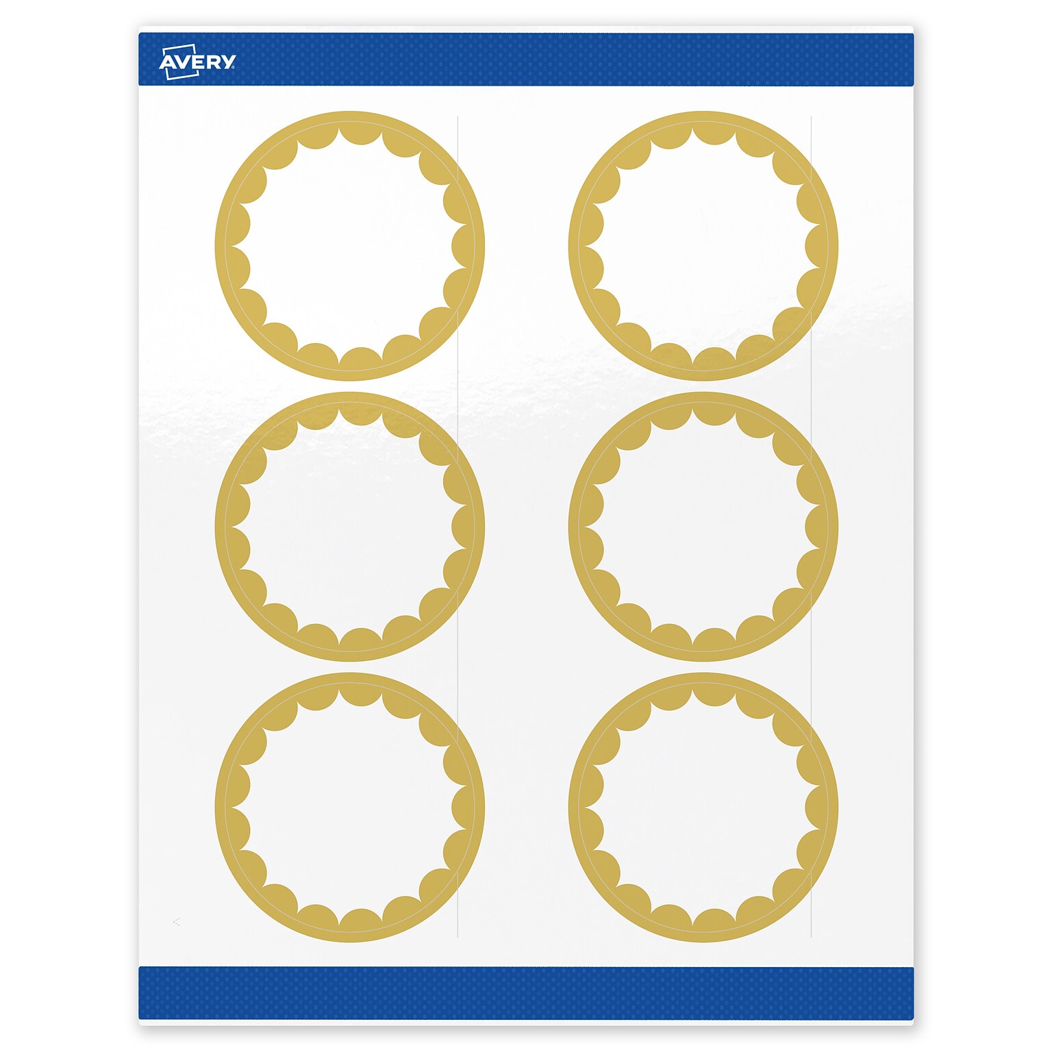 Avery Laser/Inkjet Circle Multipurpose Labels, 3 Dia., White, 60/Pack (S00-DK0)