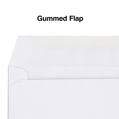 Staples Laser Forms Gummed Double-Window Business Envelopes, 4 1/5 x 9, Wove White, 500/Box (47394