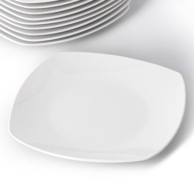 Elama Professional 10.75 Porcelain Dinner Plates, White, 12/Set (935121728M)