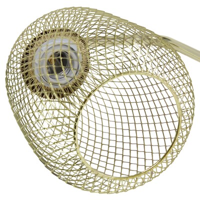 Lalia Home Industrial Mesh Desk Lamp, Gold (LHD-2000-GL)