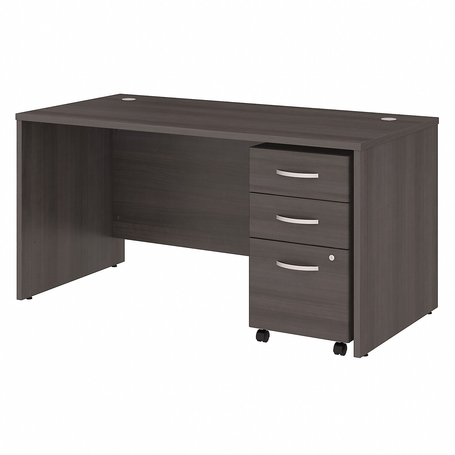 Bush Business Furniture Studio C 60W Office Desk with Mobile File Cabinet, Storm Gray (STC014SG)