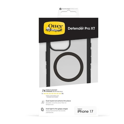 OtterBox Defender Pro XT MagSafe Phone Case for Apple iPhone 17, Shock Absorbing, Black Dark Side (77-98439)