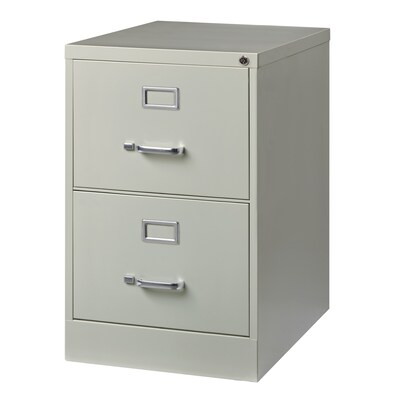 Alera 2-Drawer Vertical File Cabinet, Legal Size, Lockable, 28.37"H x 18"W x 25"D, Light Gray (14414)