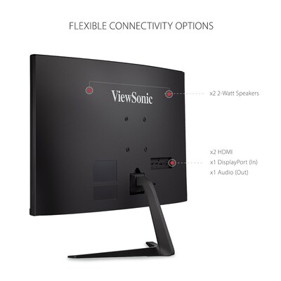 ViewSonic OMNI 27" Curved 165 Hz LCD Gaming Monitor, Black (VX2718-2KPC-MHD)