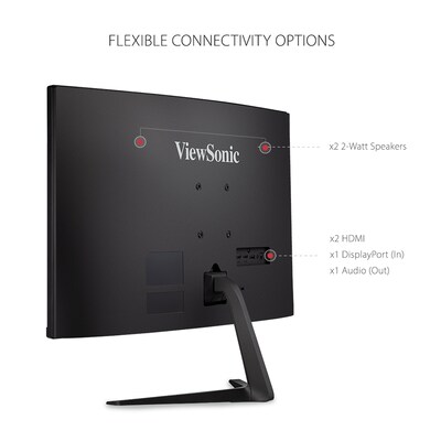 ViewSonic  27" Curved 165 Hz LCD Gaming Monitor, Black (VX2718-2KPC-MHD)