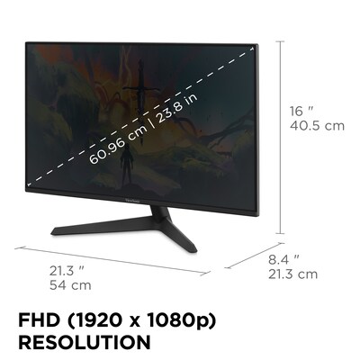 ViewSonic 24" FHD 200Hz LCD AMD FreeSync Gaming Monitor, Built-In Speakers, HDR10, Black (VX2429)