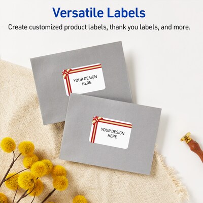 Avery Rectangle Multipurpose Labels, 2" x 3", White, 80/Pack (19479370594)