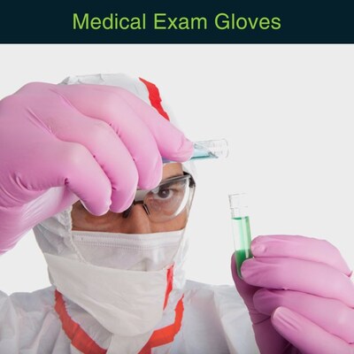 FifthPulse Powder Free Vinyl Exam Gloves, Latex Free, X-Large, Pink, 100/Box (FMN100044)