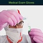 FifthPulse Powder Free Vinyl Exam Gloves, Latex Free, Large, Pink, 100/Box (FMN100043)