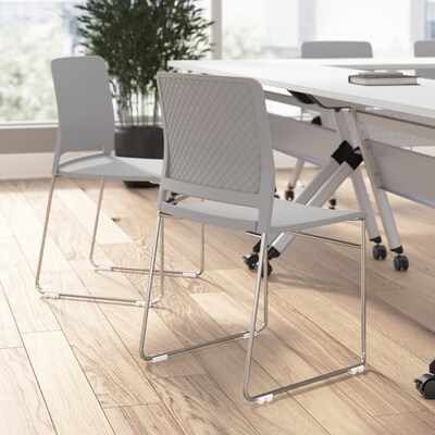 Bush Business Furniture Envision Stackable Chairs, Gray, 2/Set (CH4003LGP-03)