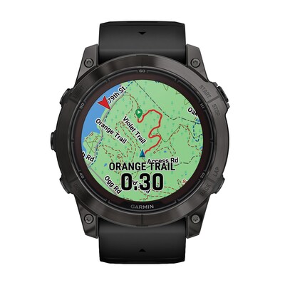 Garmin fenix 7X Pro Sapphire Solar Edition Smartwatch, Carbon Gray & Black, 51mm (GRM0277810)