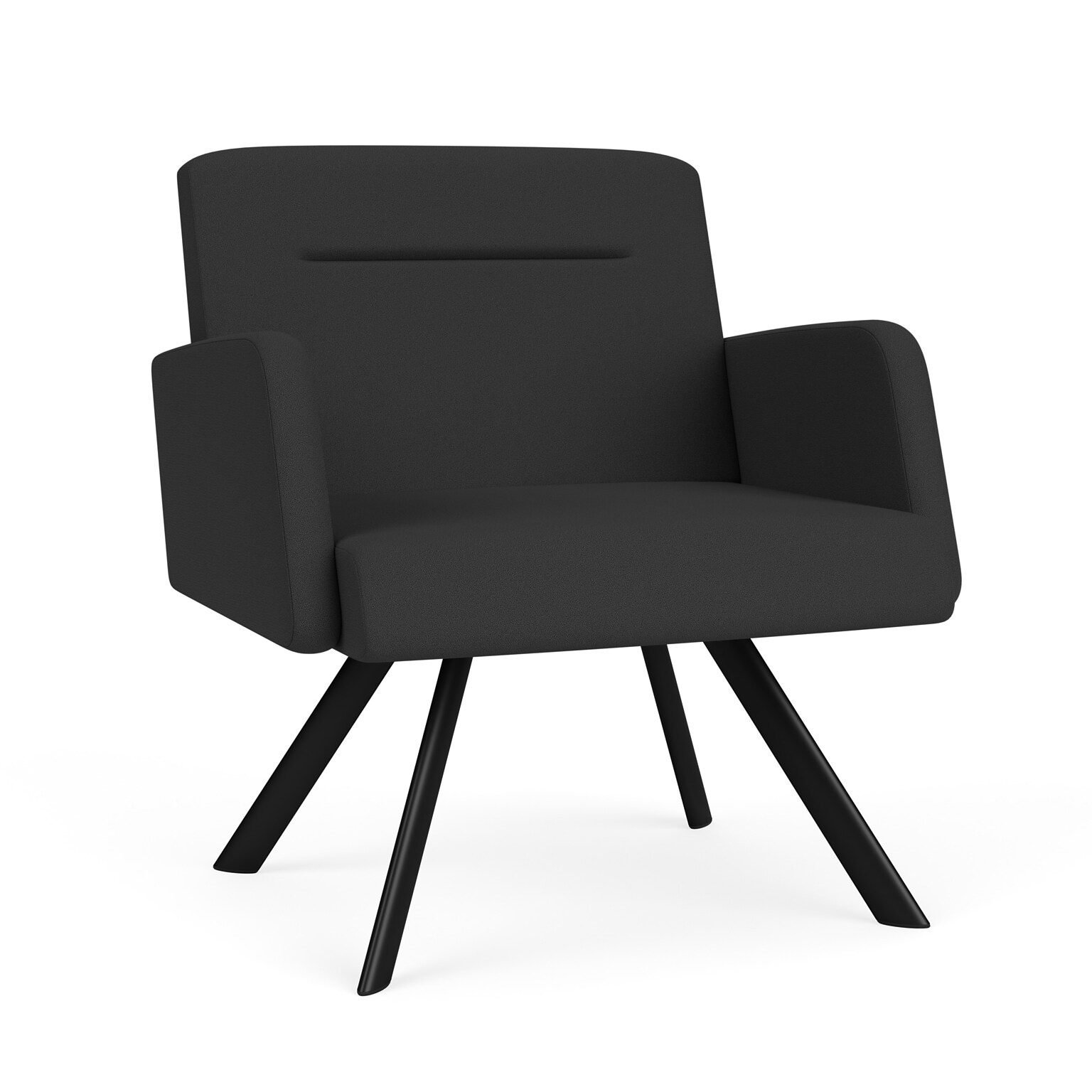 Lesro Willow Fabric Bariatric Lounge Chair, Open House Graphite/Black (WL1401.SBK-01OHGP)