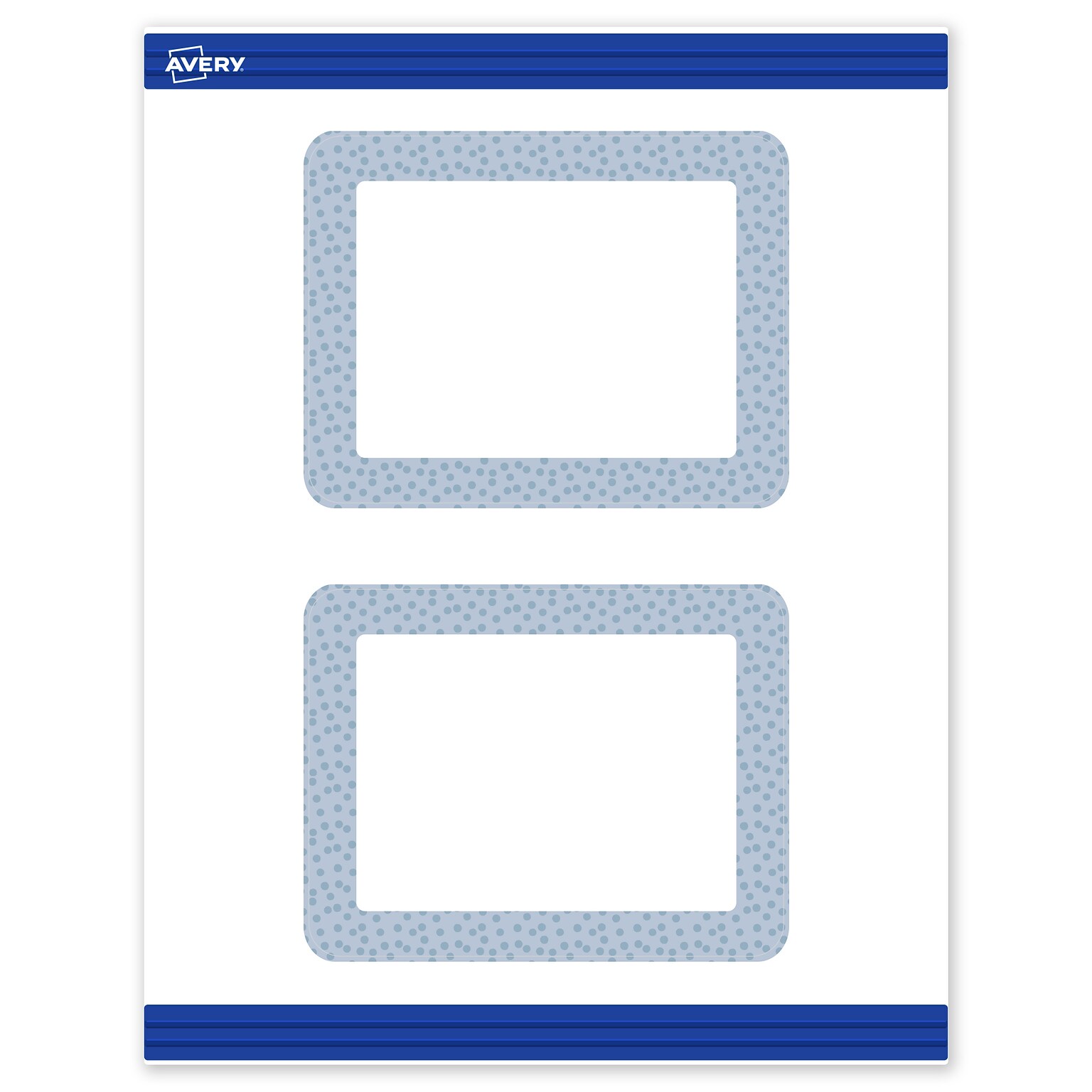 Avery Polka Dots Design Matte Blank Card, White, 20/Pack (S00-F8T)