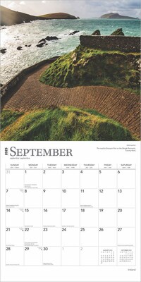 2025 BrownTrout Ireland 12" x 24" Monthly Square Wall Calendar, (9781975477202)