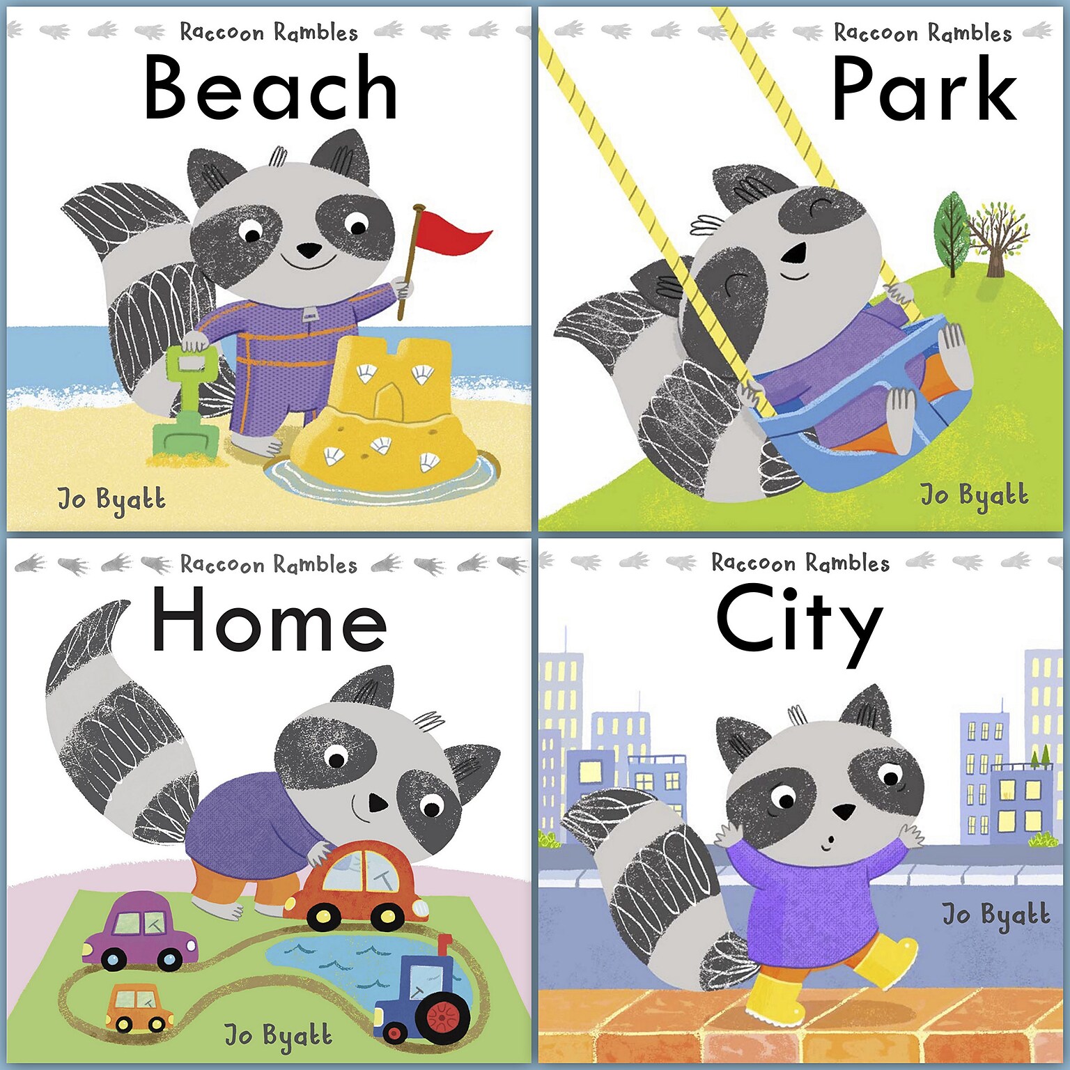 Childs Play Books Raccoon Rambles, 4/Set (CPY9781835320792)
