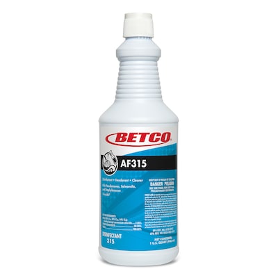 Betco AF315 Disinfectant Cleaner, Citrus Floral, 32 oz., 12/Carton (BET3151200)