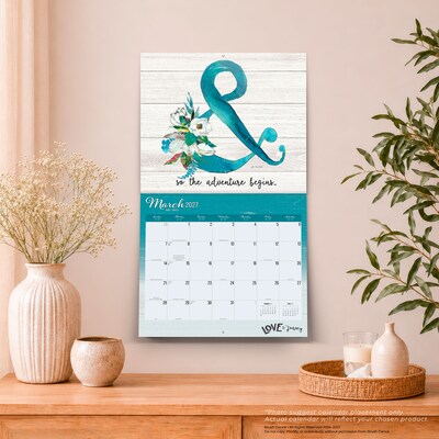 2027 BrownTrout Love the Journey 14" x 12" Monthly Wall Calendar, Assorted Colors (9798330716043)