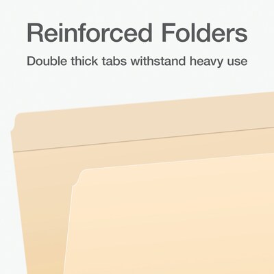 Pendaflex Heavy Duty File Folder, Straight Cut, Legal Size, Manila, 100/Box (1007057)