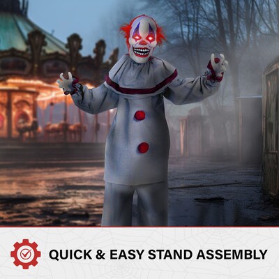 Haunted Hill Farm Life-Size Animatronic Clown (HHCLOWN-4FLSA)