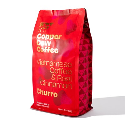 Copper Cow Coffee Churro Vietnamese Ground Coffee, 12 oz. (CCW02255)