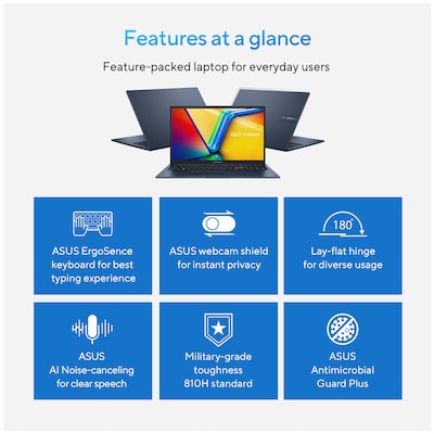 ASUS Vivobook 17.3" FHD Laptop, Intel Core 5  120U, 16GB RAM, 512GB SSD, Windows 11 (F1704VAP-SS54)