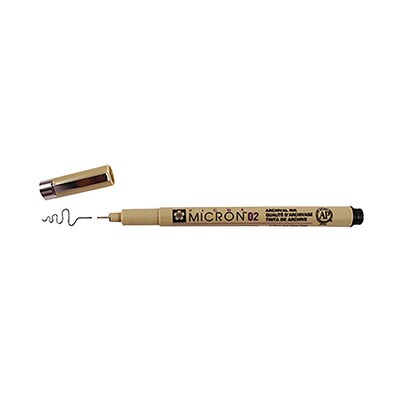 Sakura Pigma Micron Pen, Fineliner, Black Ink, 6/Pack (SAKXSDK0249-6)