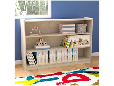 Flash Furniture Bright Beginnings 3-Section Open Storage Unit, 31.5"H x 47.25"W x 12"D, Brown (MK-ME088029-GG)