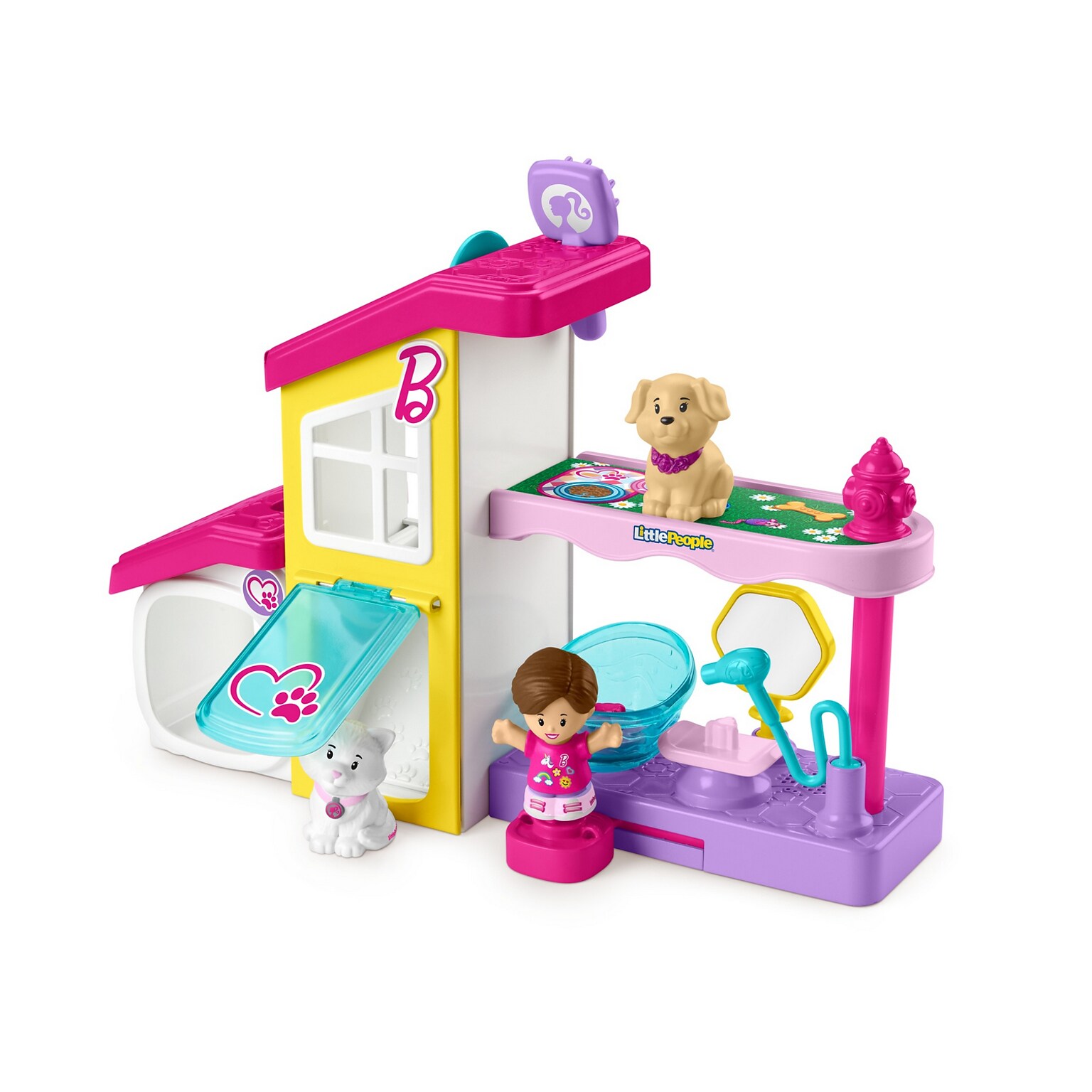 Fisher-Price Little People Barbie Play and Care Pet Spa Playset, 2/Pack (HJW76)