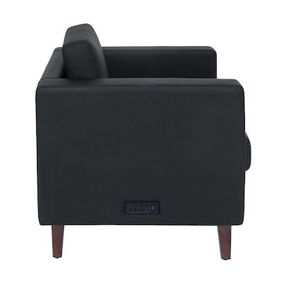 Flash Furniture Hercules Artemis LeatherSoft Reception Chair, Black (ZB89211SBLK)